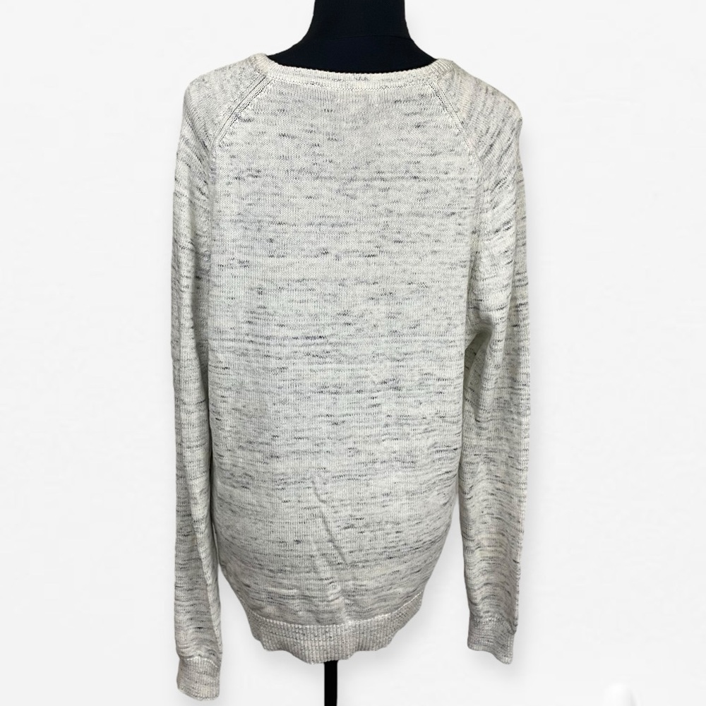 Merona wool blend soft Gray Crew Neck Sweater Classic Knit L - Picture 4 of 7